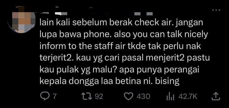 M'sian Woman Goes Berserk Over Being Forced To Buy Mineral Water To Clean Herself After Pooping comment 2