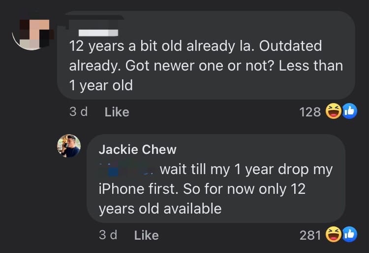 S'porean Man Jokingly Puts Son Up For Sale After He Dropped & Cracked His iPhone 15 comment 3