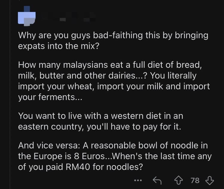 M'sian Shocked By RM50 Bill After Buying Bread, Butter, & Milk At Convenience Store comment 3