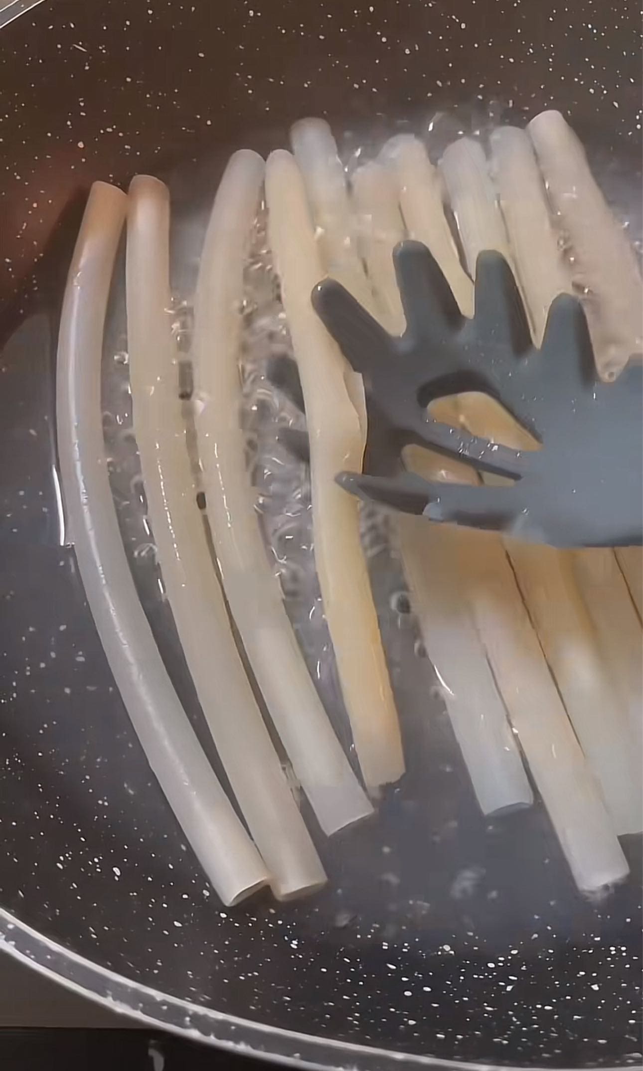 Man boils straws