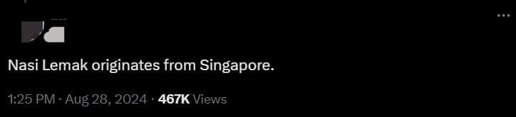 Netizen says nasi lemak comes from Singapore