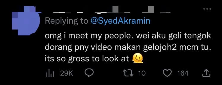 "Disgusting To Watch" — M'sians Slam JomKita Food Reviewer For 'Sloppy' Eating comment 2