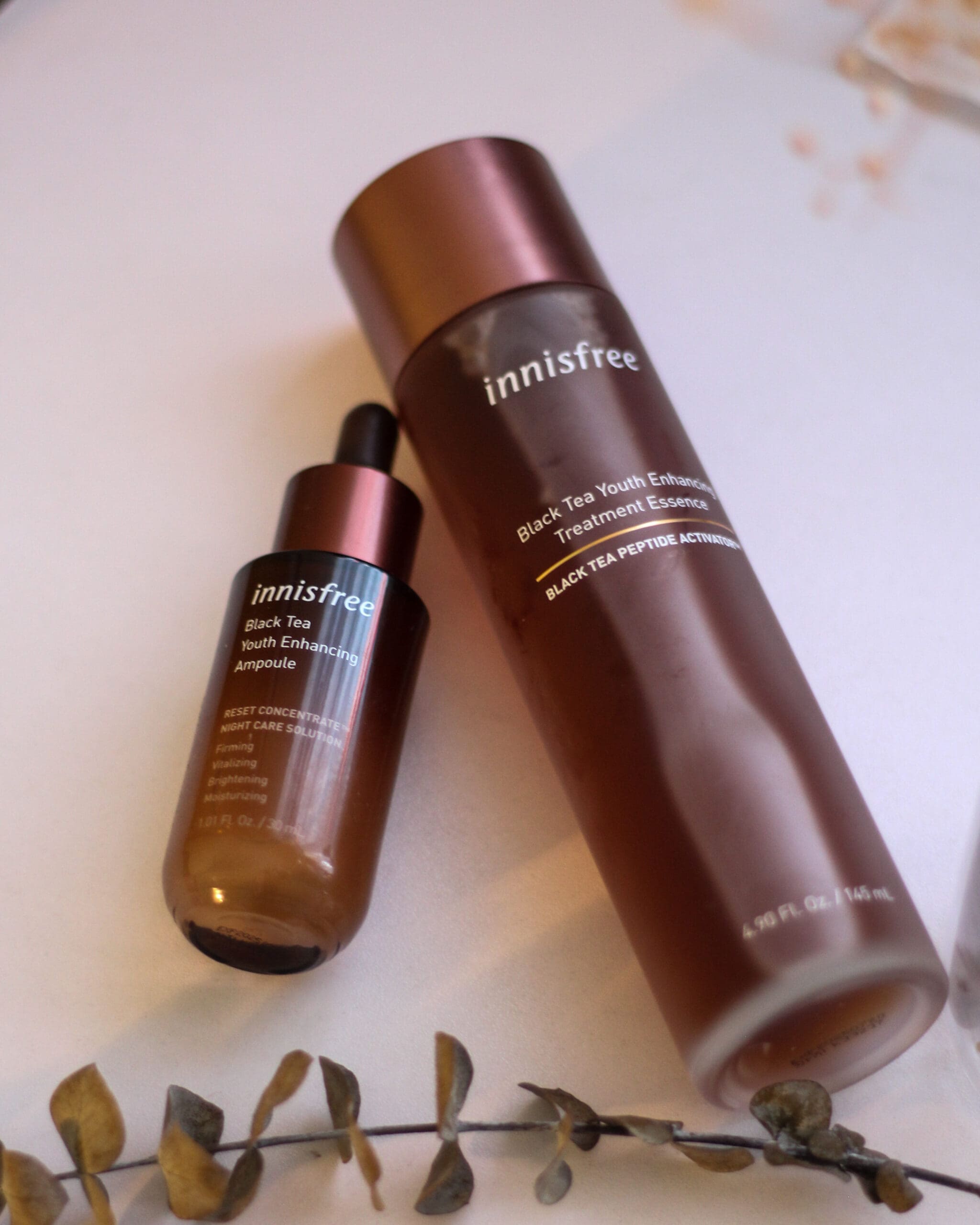 Innisfree's Black Tea Youth Enhancing Line