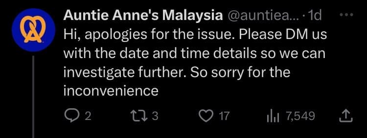 Rats Spotted Loitering At Popular Pretzel Shop In Penang Mall, Company Apologises comment 3