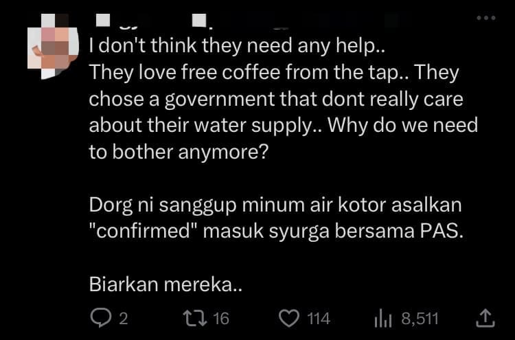 'Free Coffee?' — M'sian Shocked By Dark Coloured Water Flowing Out From Tap At Kelantan School comment 2