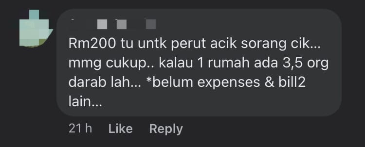 M'sian Minister Claims RM200 Is Enough For Groceries, Sparks Backlash From Netizens comment 2