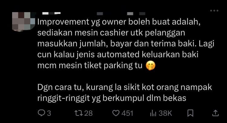 M'sian Stall Allows Customers To Buy And Pay Their Own Meal Entirely Based On Their Honesty comment 3