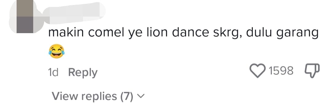 M'sian Lion Dance Troupe Performs Using Trending TikTok Songs, Netizens Amused comment 1