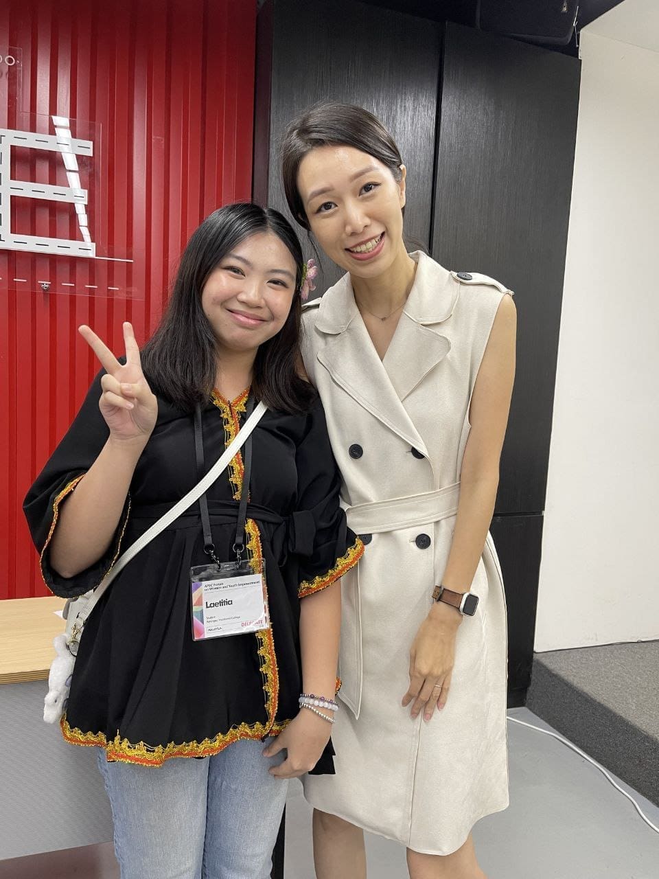 Laetitia Anwen Ng with a woman