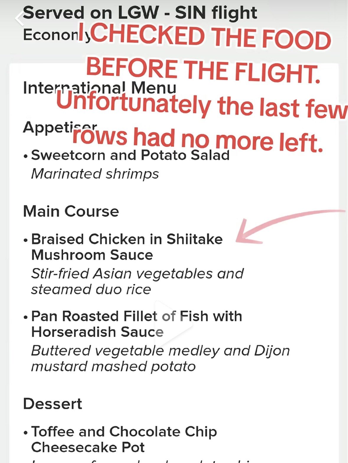 “Last Rows Had No Meal Choice” — SIA Passenger Complains After Missing Out On Chicken Meal On 13-Hour Flight