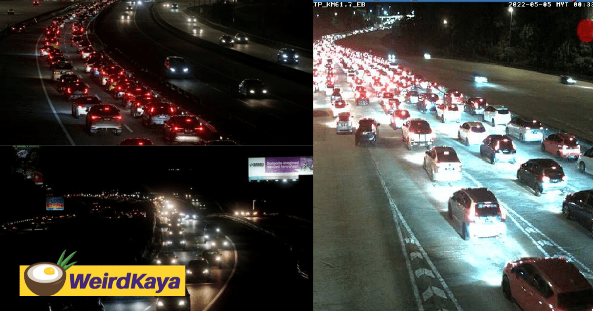 With Raya over, travelers returning home find themselves stuck in jams lasting until 12am