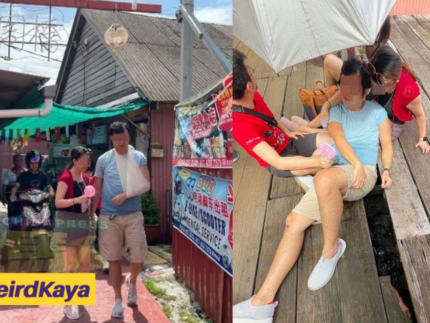 SG Tourist Falls Through Decayed Plank At Penang's Chew Jetty, Injuring His Arm