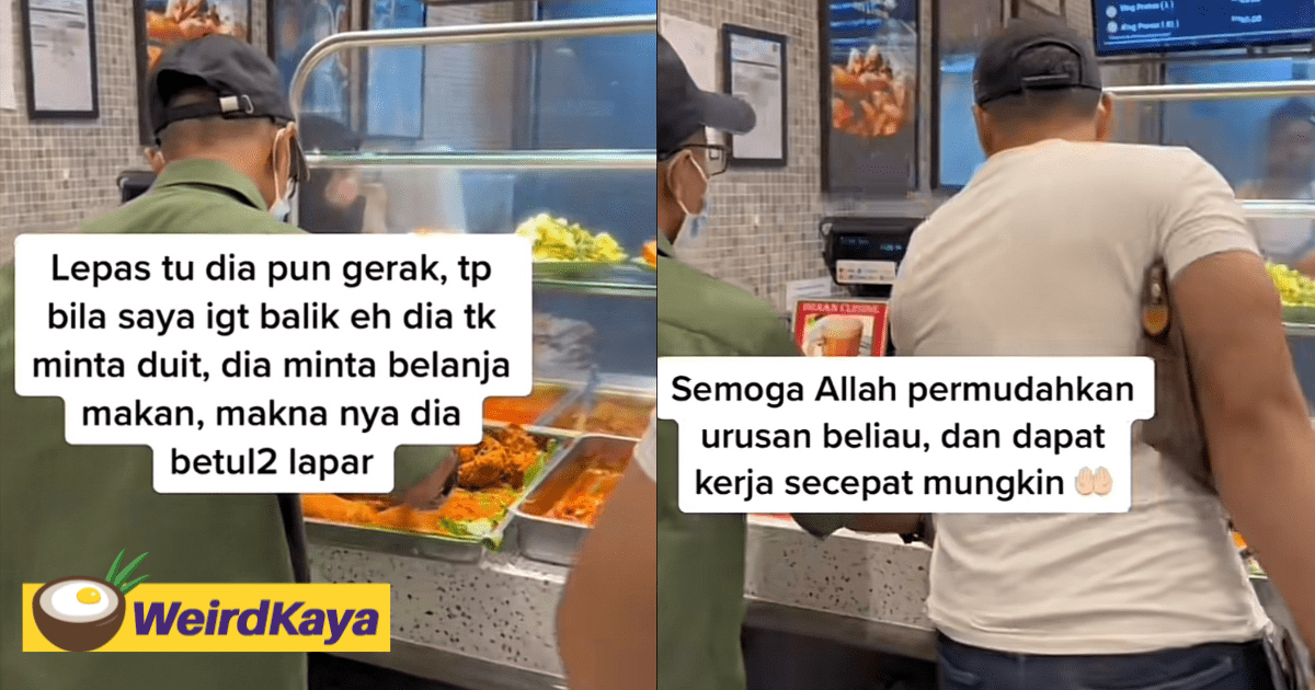 Kind M'sian Man Treats Jobless Man Who Only Had RM10 To A Meal At Pavilion KL