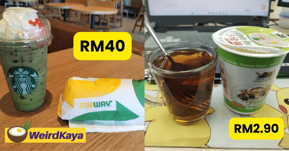 M'sian Spends RM40 On Starbucks & Subway For Breakfast, Complains About High Cost In KL, But Netizens Aren't Buying It