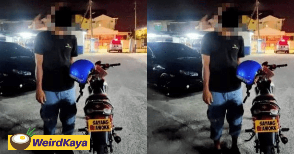 M'sian Motorcyclist Arrested For Using Number Plate With 'Love You' Written On It