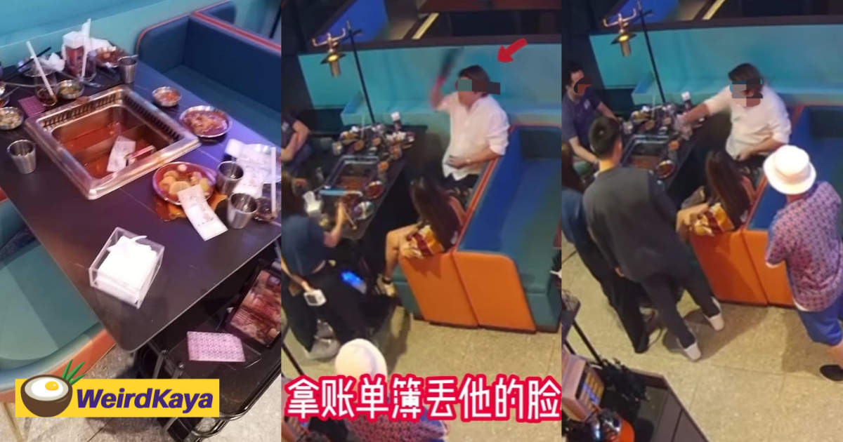Rude Customer Throws Bill At Waitress After She Got His Order Wrong At PJ Hotpot Restaurant