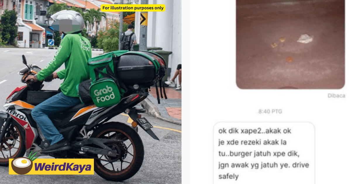M’sian GrabFood Rider Accidentally Scatters Customer's Order, Receives Concern & Tips Instead of Anger