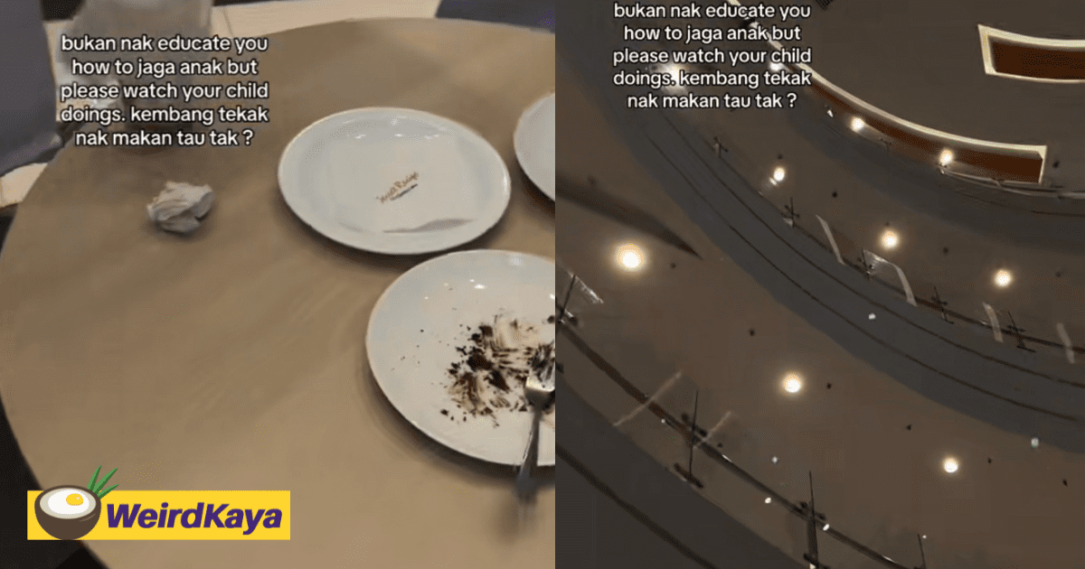 M'sian Man Left Disgusted After Child Spits Into His Drink From Above At Mall