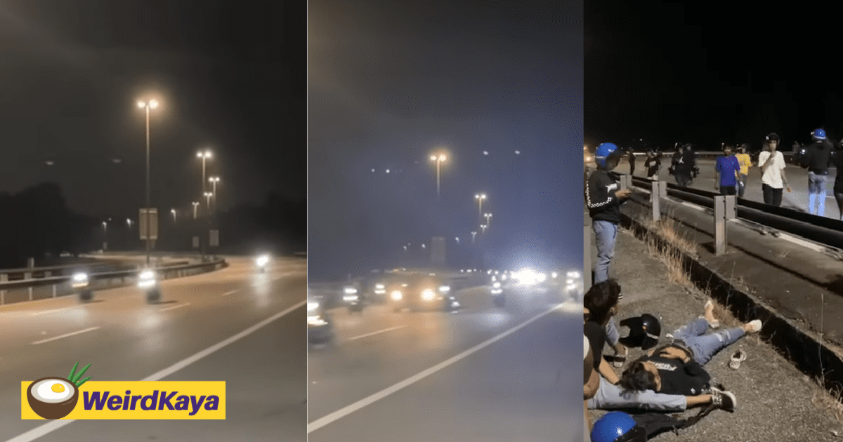 Group Of Mat Rempits Race Dangerously On Lekas Highway, 1 Dies While 9 Others Left Injured