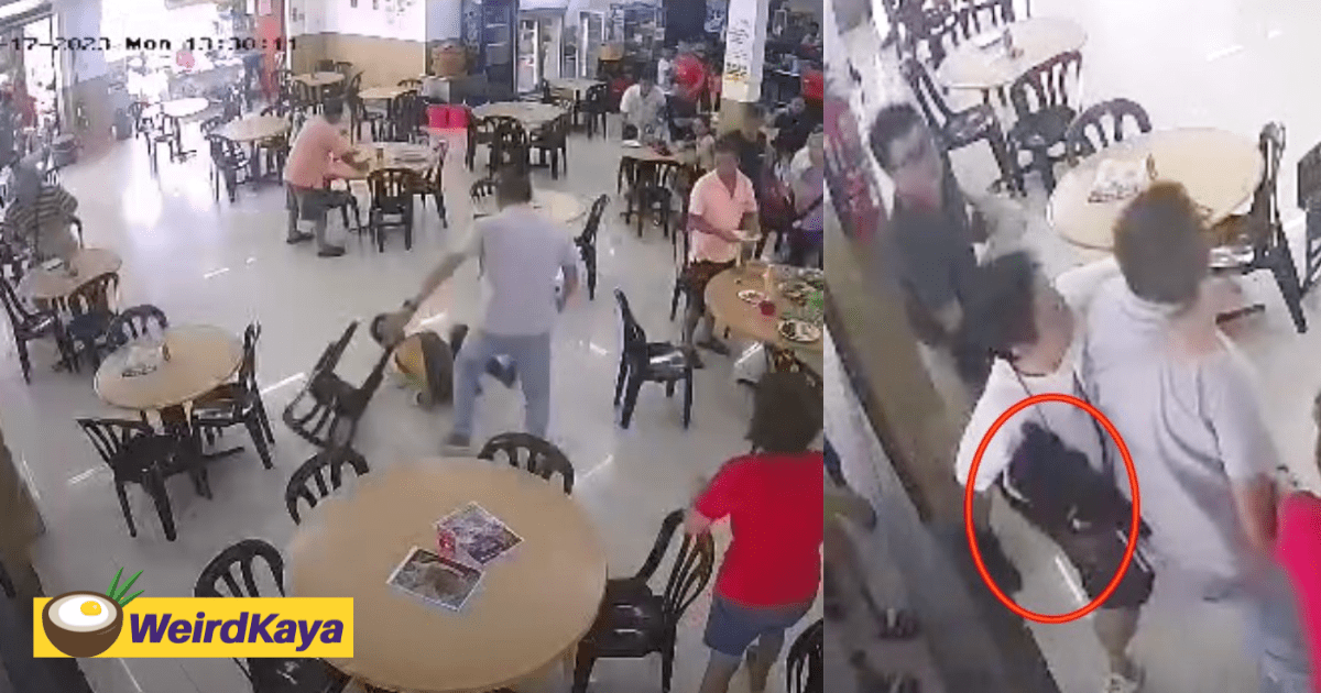 HK Man Beaten By M'sian Patron With Plastic Chair For Bringing 2 Dogs Into Seremban Kopitiam