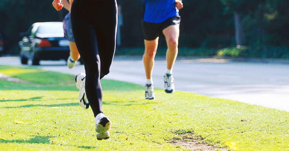 people jogging at the park