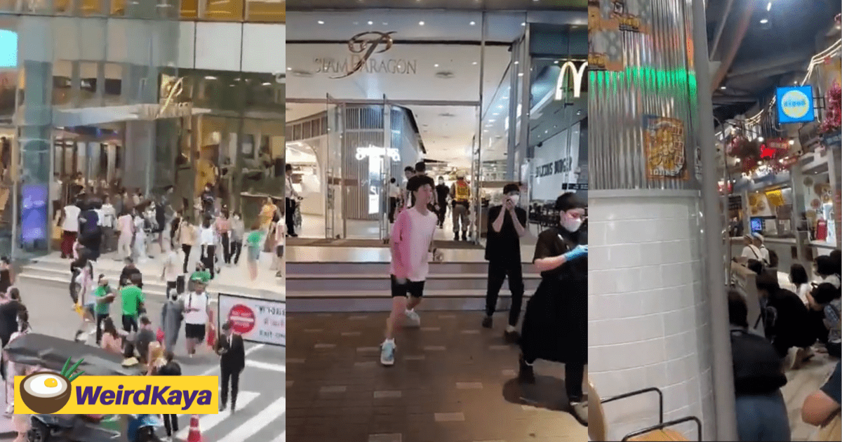 Shots Fired Inside Bangkok's Siam Paragon Mall, Video Shows Shoppers Fleeing For Their Lives