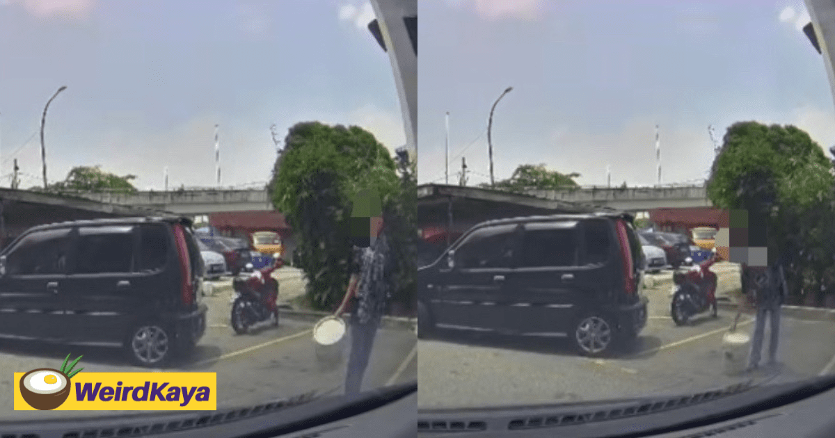 M’sian Woman ‘Chopes’ Parking Spot With A Bucket At Residential Area, Gets Slammed For Her Selfishness
