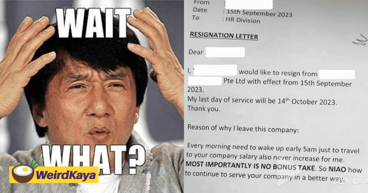 S'porean Pens Resignation Letter Slamming Stingy Company In Singlish, Netizens Tickled By The Slangs Used