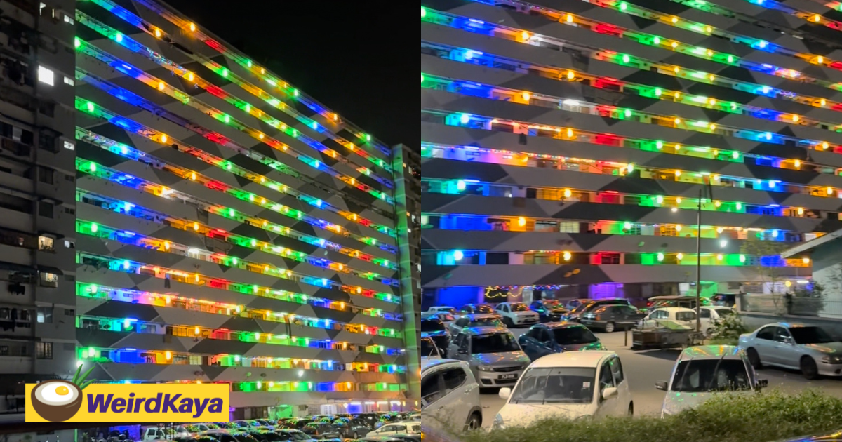 'Like A PC Gaming Setup' - Flat In Penang Flat Captivates Onlookers With Raya Light Display