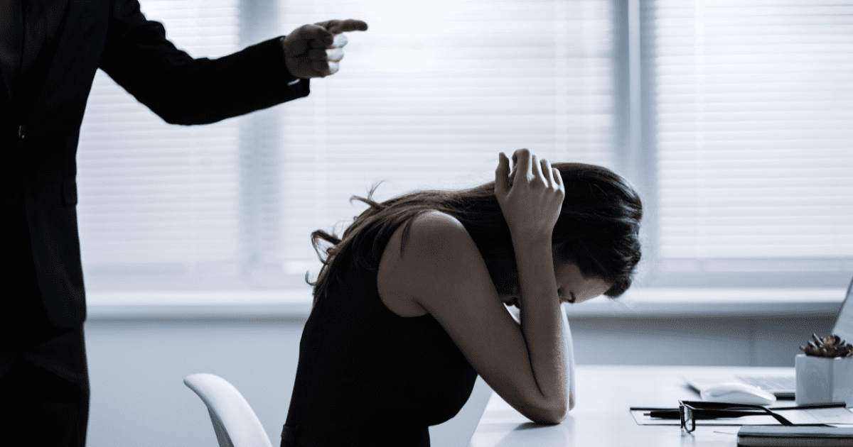 worker scolded by boss