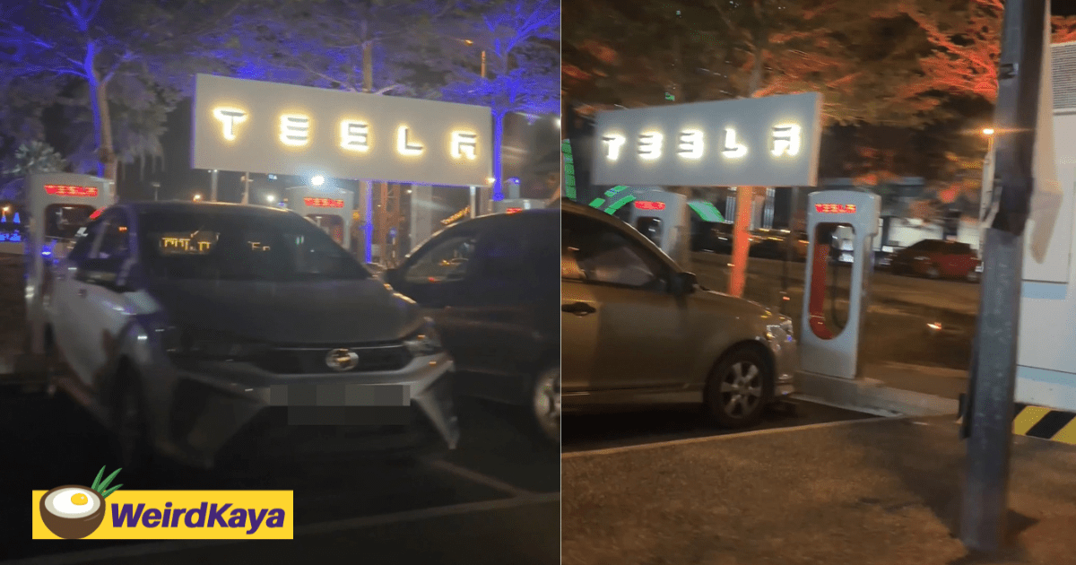 M'sian Drivers Come Under Fire For Parking Their Non-EV Cars At Tesla Charging Spots