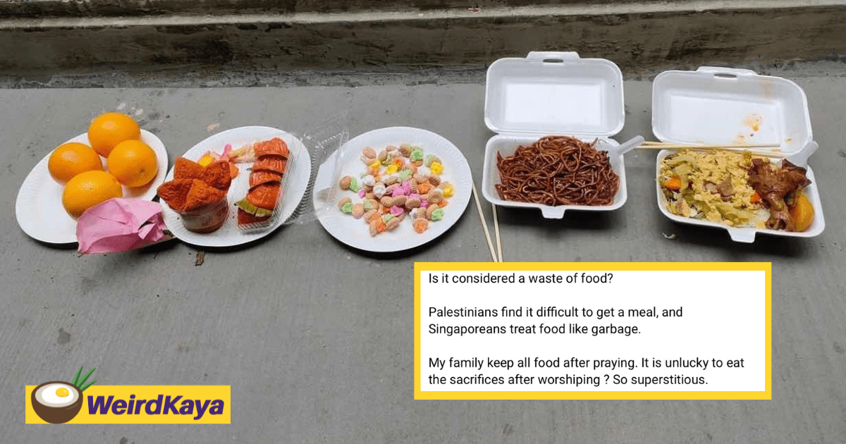 S'porean Man Criticizes Hungry Ghost Offerings As A Huge Waste Of Food