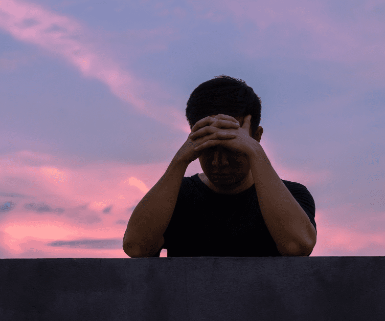 depressed man