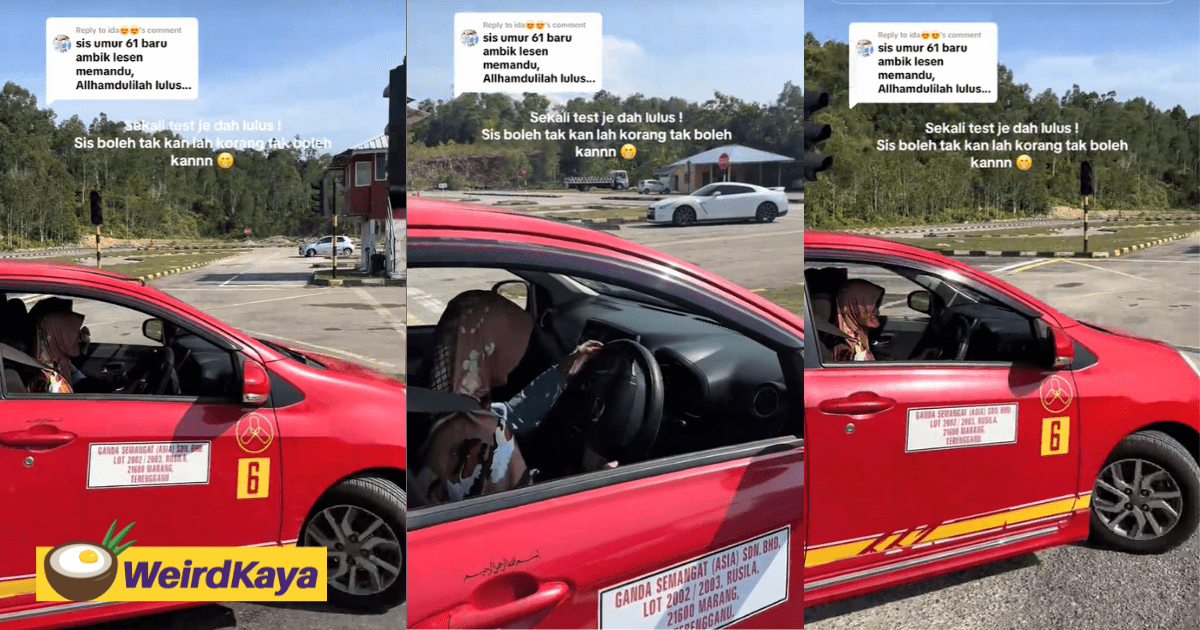 61yo M'sian Woman Passes Driving Test On Her 1st Try, Impressing Netizens