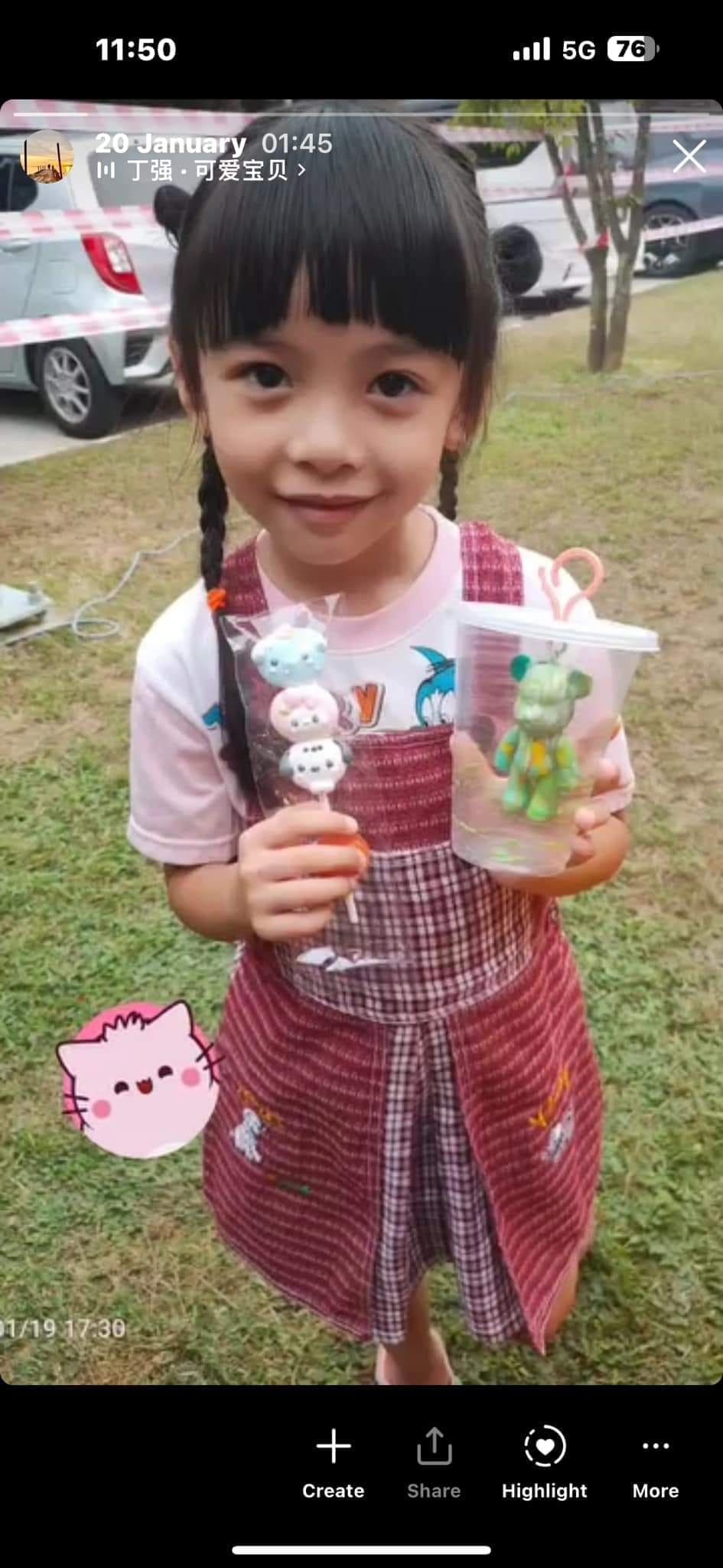 Little girl went missing in Johor