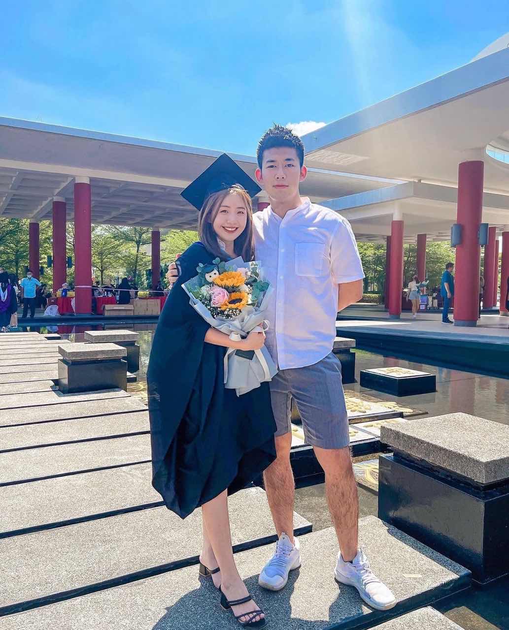 Nik at Jing's graduation