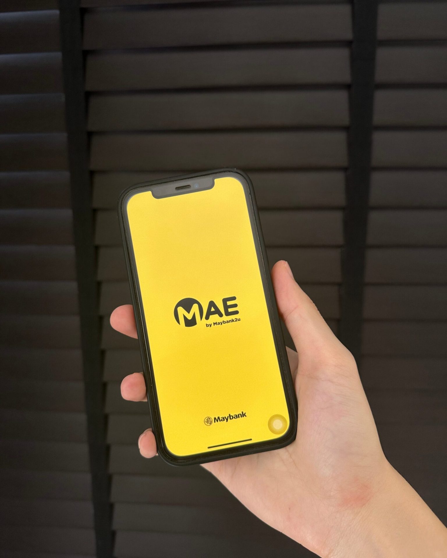 MAE logo on phone