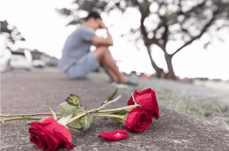 Man being heartbroken