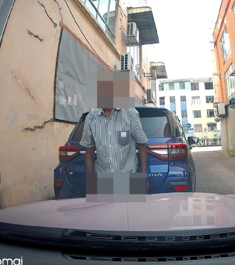 man caught pooping