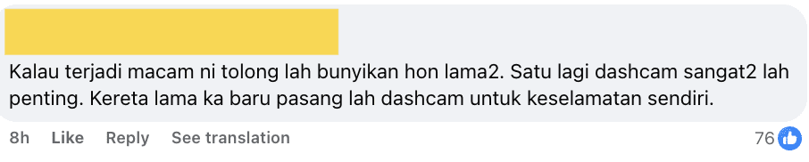 Man fake accident Penang mall comment 04
