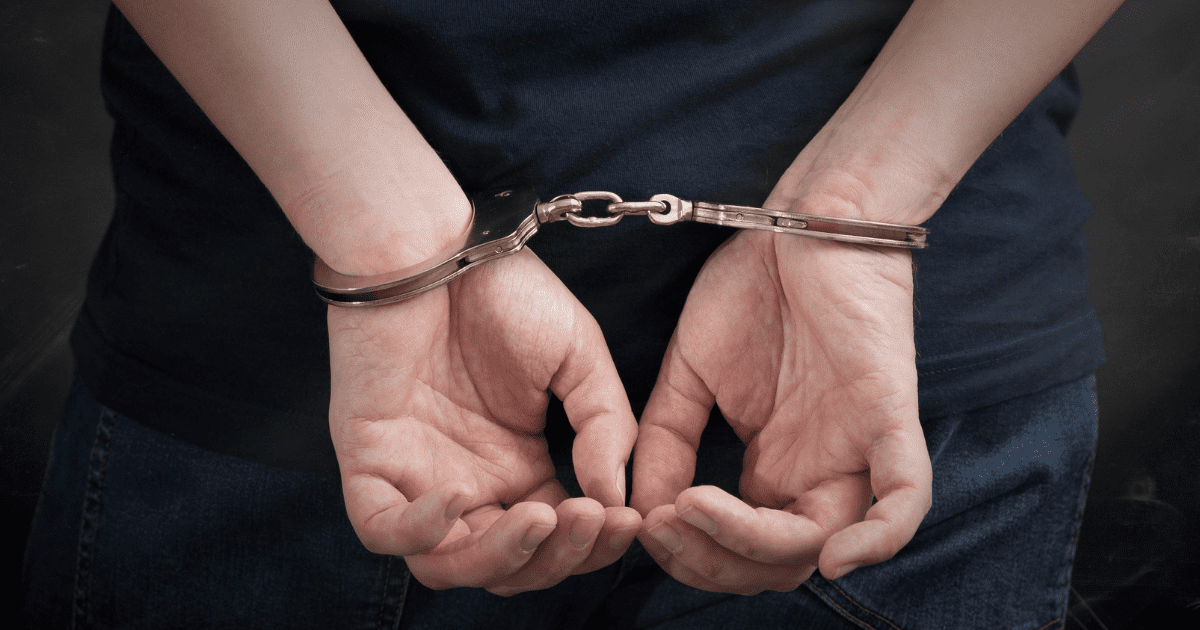 man handcuffed