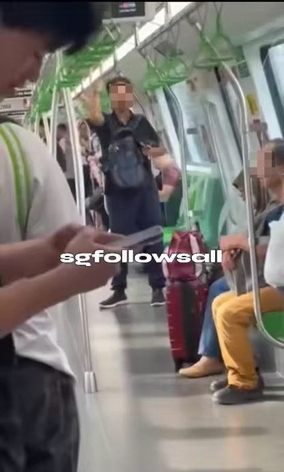 Man screaming at SMRT staff (2)