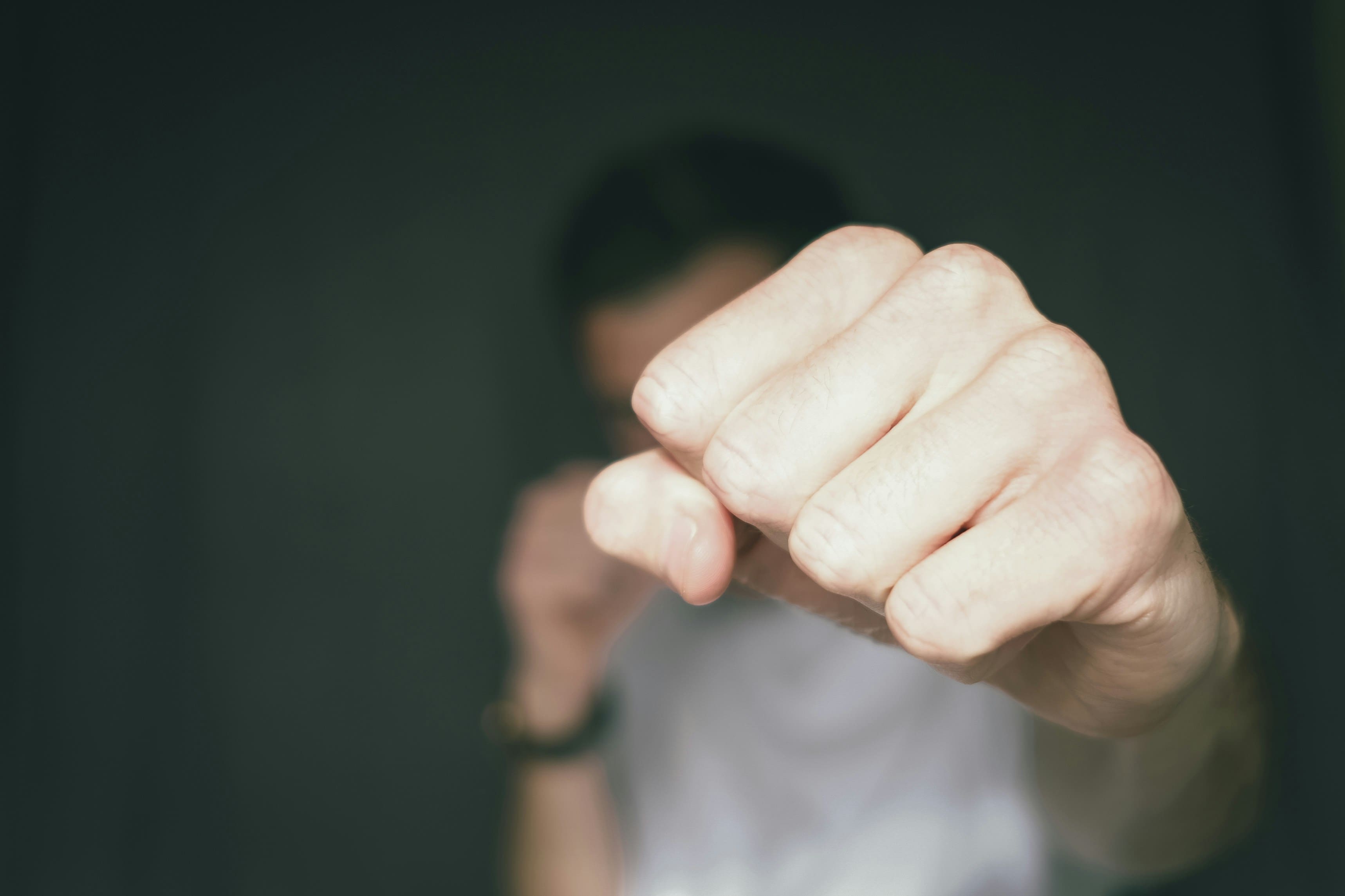 Man throwing a punch