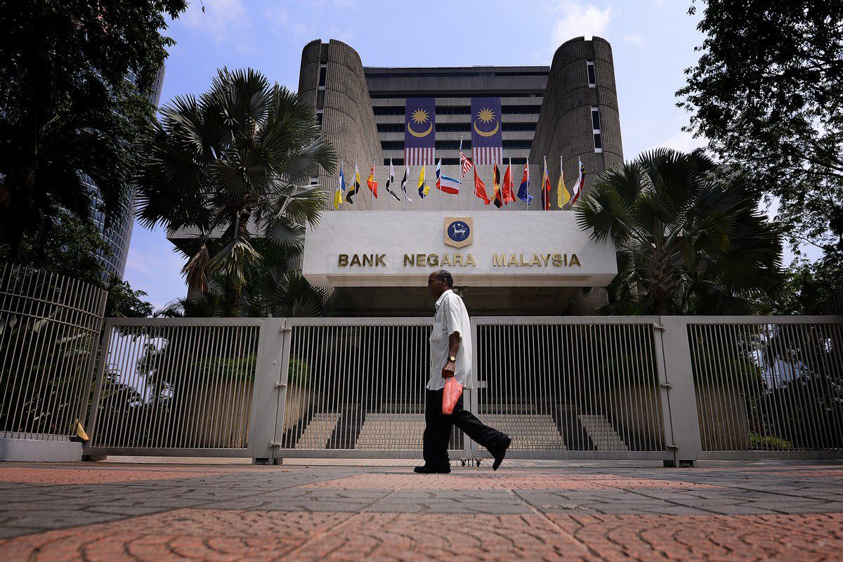 Man walking past BNM