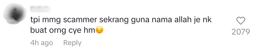 many scammers use Allah's name