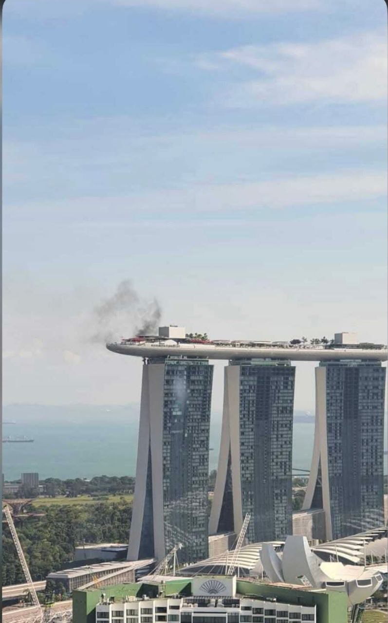 Marina Bay Sand Singapore fire incident