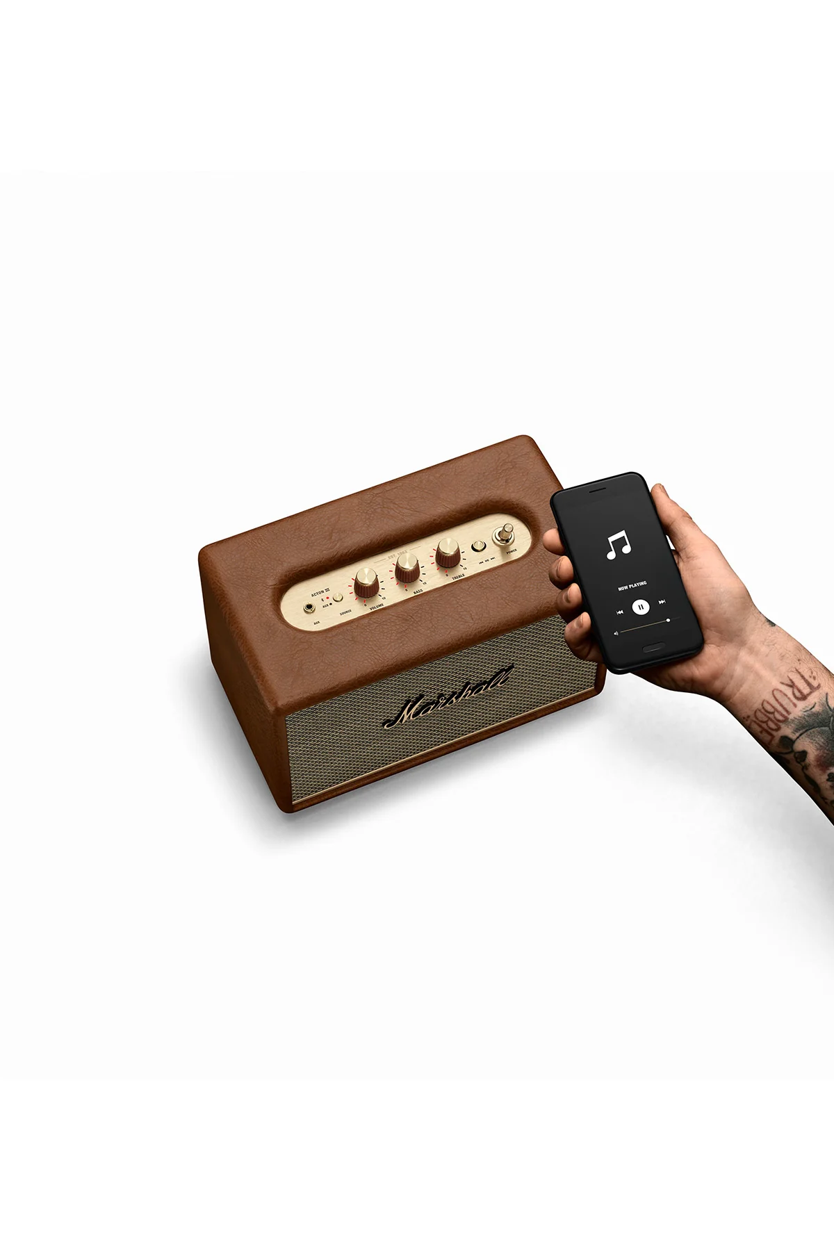 Marshall Homeline III paired with smartphone.