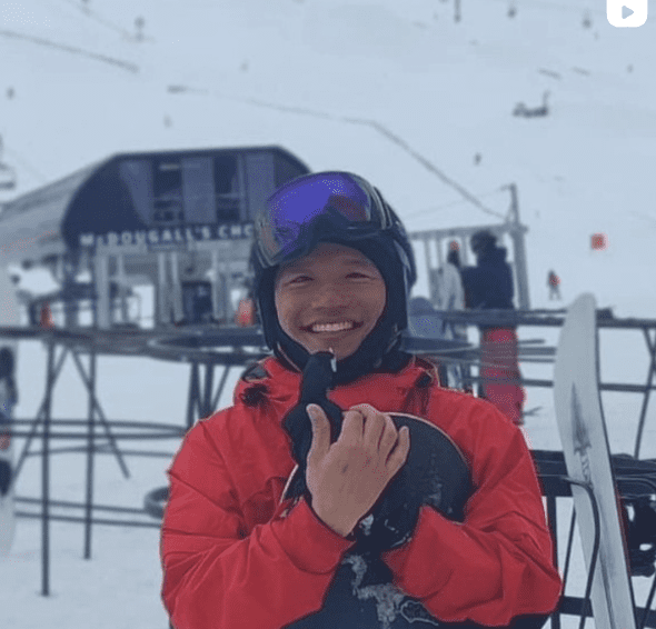Matthew having fun in the snow