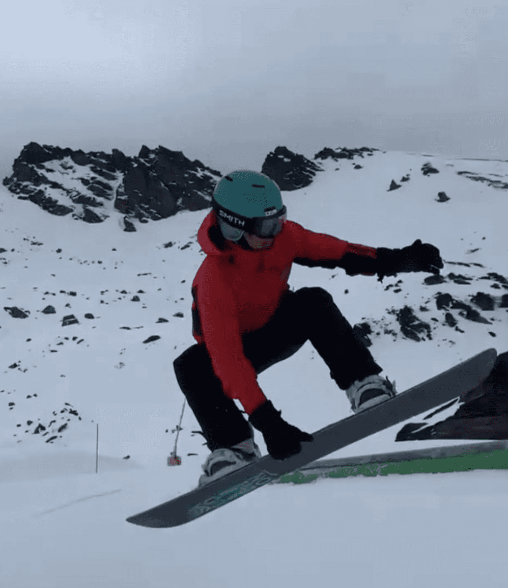 Matthew skiing at NZ