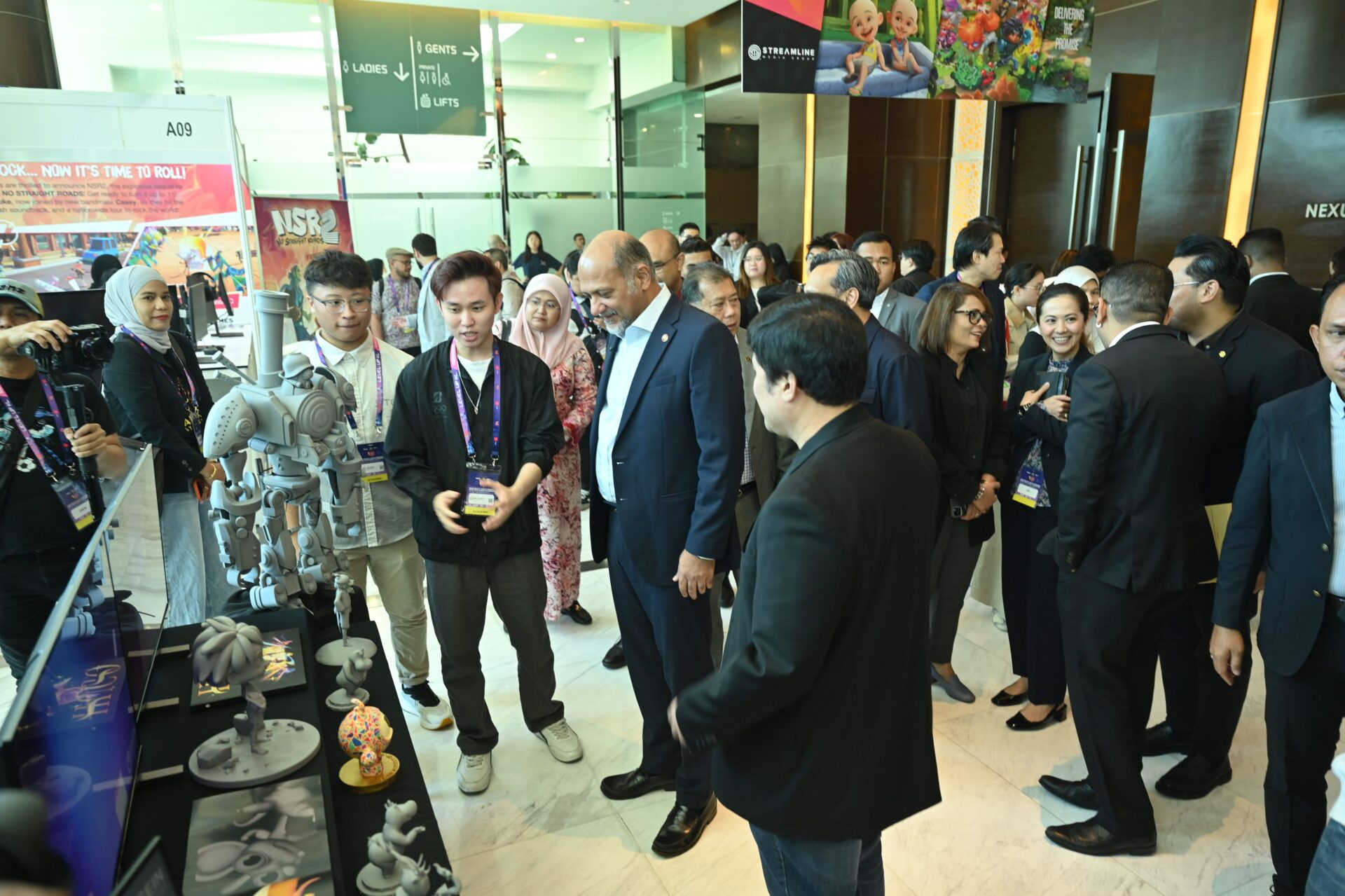Minister of Digital, Gobind Singh Deo, on a walkabout at the Level Up KL 2025 exhibition